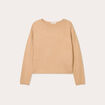 Pull manches longues beige femme