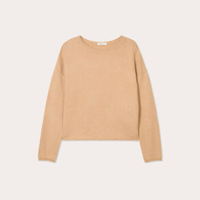 Pull manches longues beige femme