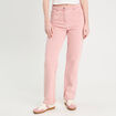 Jeans large rose clair femme