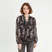 Blouse manches longues noir femme