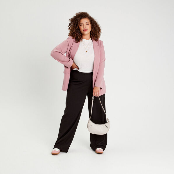 Pantalon large noir femme