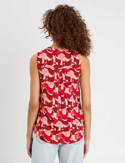Chemise sans manches rose femme