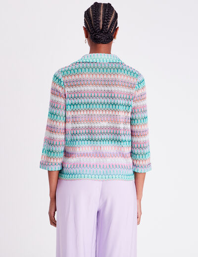 Chemise aspect crochet beige femme