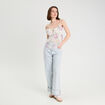 Caraco bretelles fines blanc femme