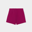 Jupe-short droite fentes violet foncé femme