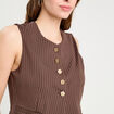 Veston sans manches marron chocolat femme