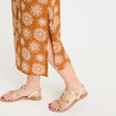 Jupe midi évasée camel femme