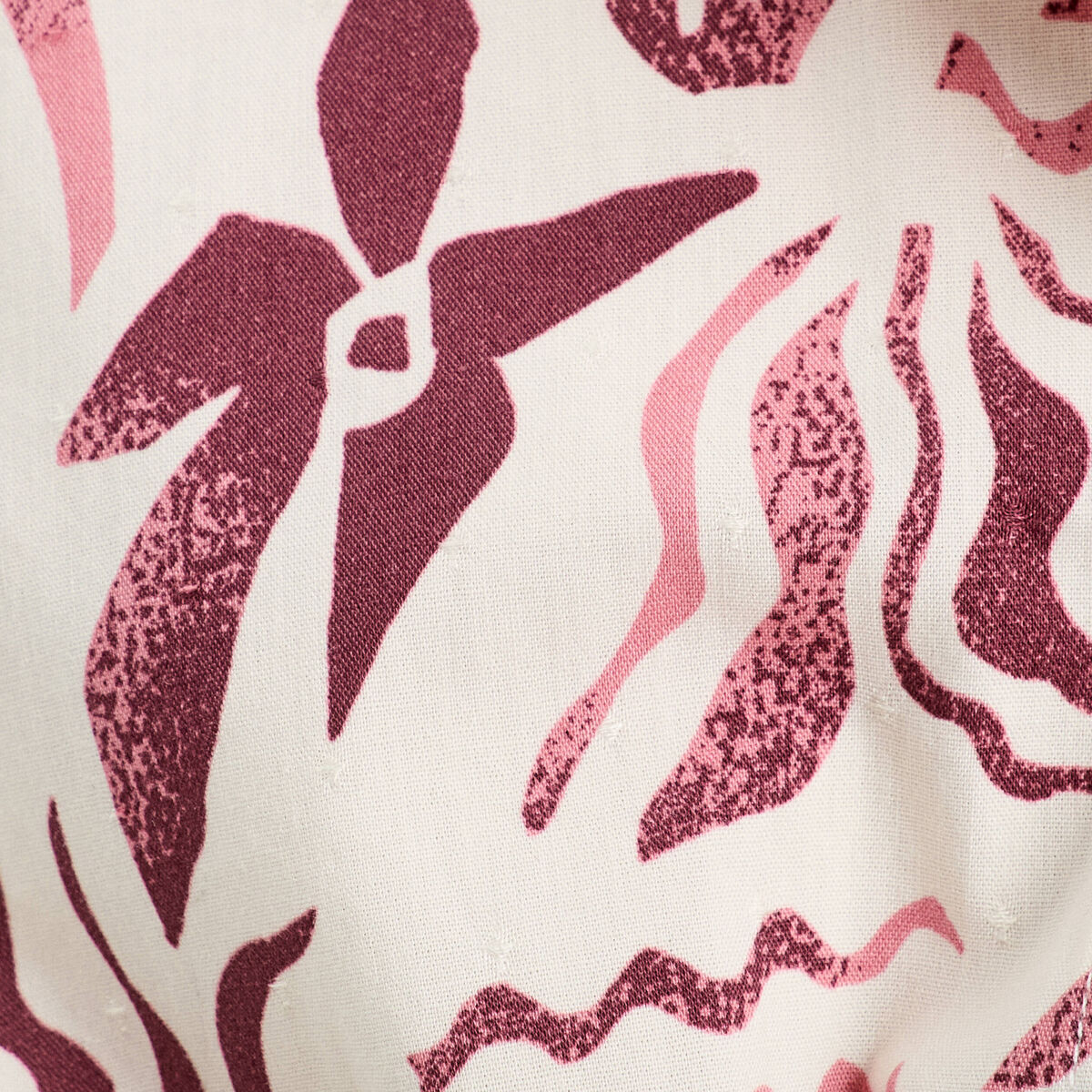 Chemise nou&eacute;e manches courtes rose femme
