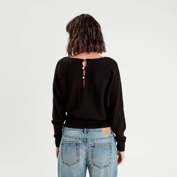 pull manches chauves souris noir femme Pull manches chauves-souris noir femme