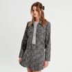 Veste courte zippée noir femme