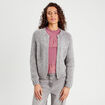 Gilet manches longues gris clair femme