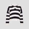 pull avec col en v ecru femme