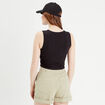 Débardeur cropped noir femme