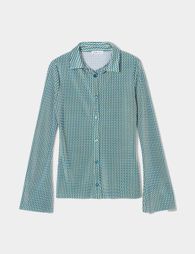 Chemise manches longues blanc femme