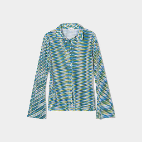 Chemise manches longues blanc femme