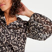 Blouse manches longues beige femme