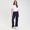 Jegging fluide taille standard bleu marine femme