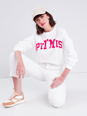 Sweat manches longues rose fushia femme