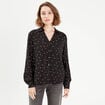 Chemise manches longues noir femme