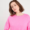 Pull manches longues rose femme