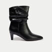 Bottes aspect daim noir femme