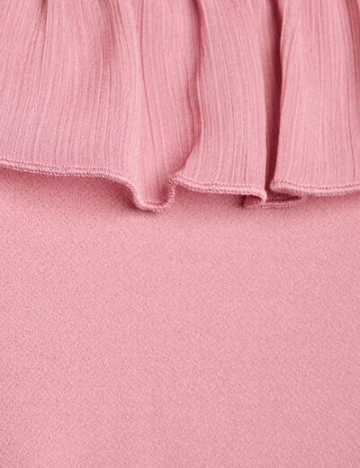Débardeur sans manches volants vieux rose femme