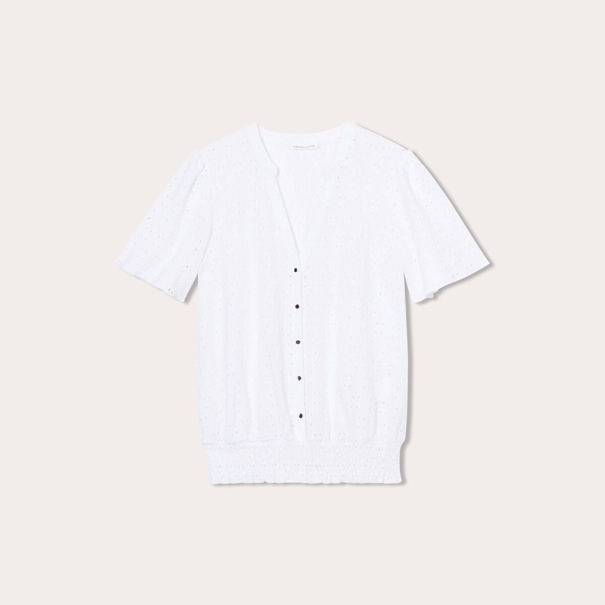 T-shirt manches courtes blanc femme