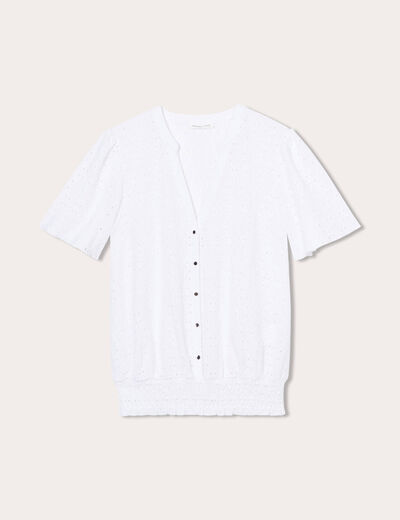 T-shirt manches courtes blanc femme