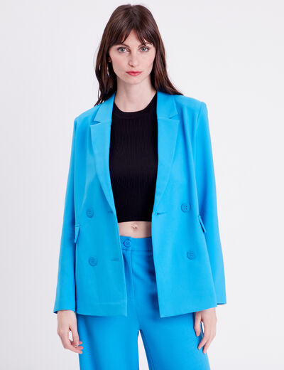 Veste blazer bleu femme