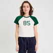 T-shirt manches courtes ecru femme