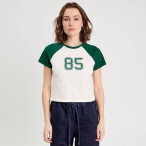 T-shirt manches courtes ecru femme