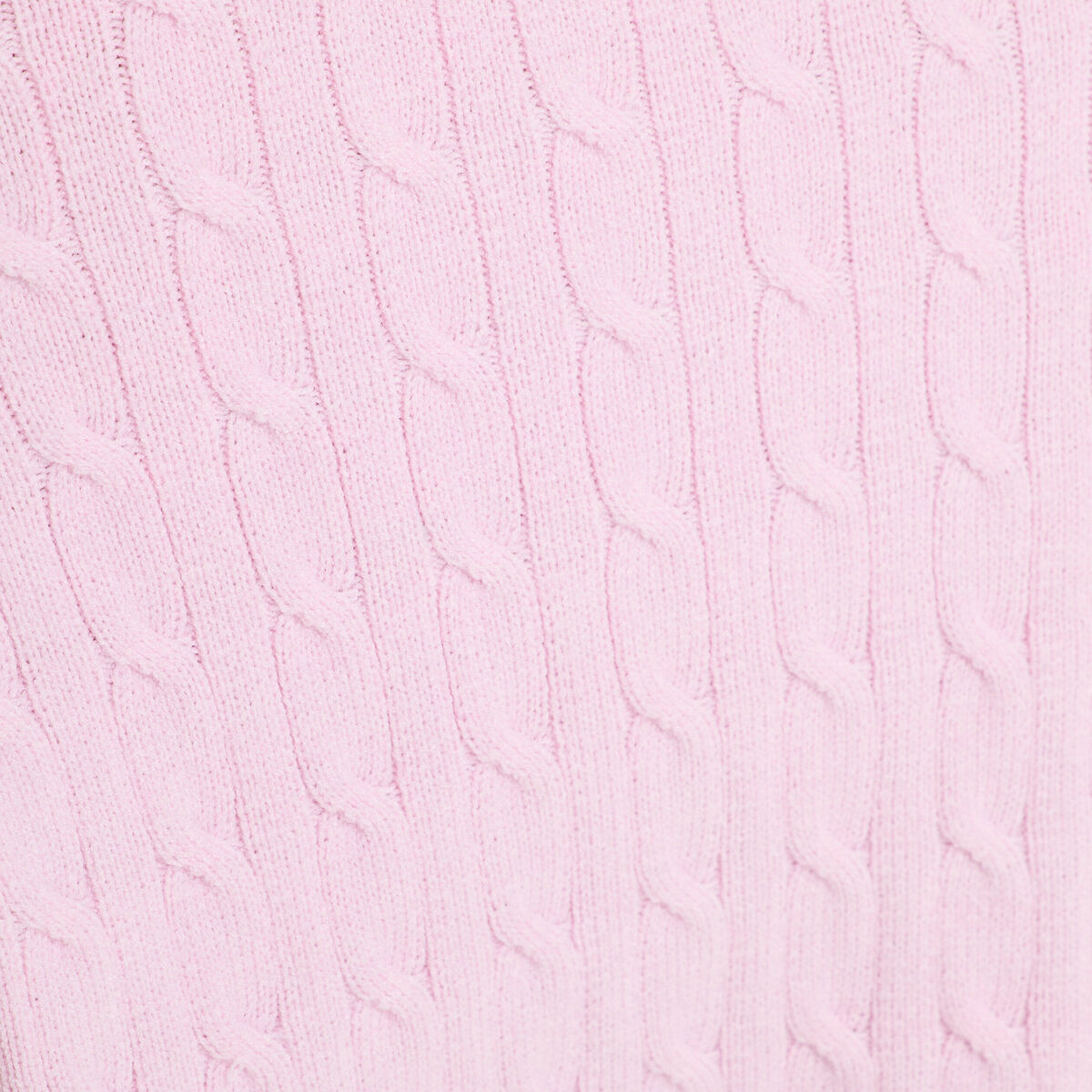 Pull manches longues col polo rose clair femme