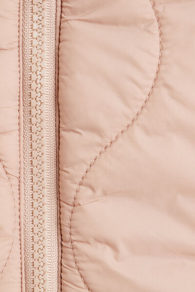 Manteau réversible à capuche sable femme