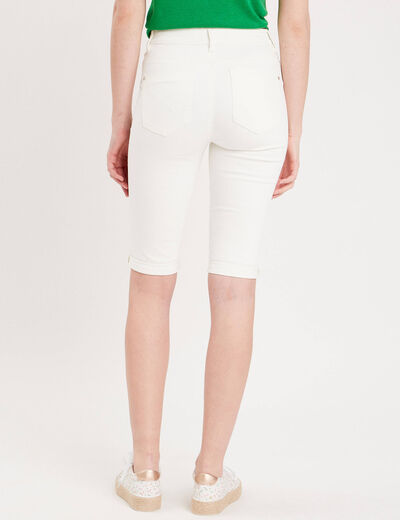 Pantacourt blanc femme