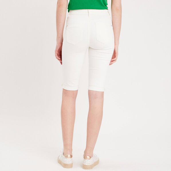 Pantacourt blanc femme