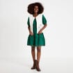 Gilet matelass&eacute; oversize sans manches ecru femme
