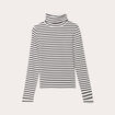 T-shirt col roulé blanc femme