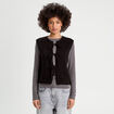 Gilet sans manches noué noir femme