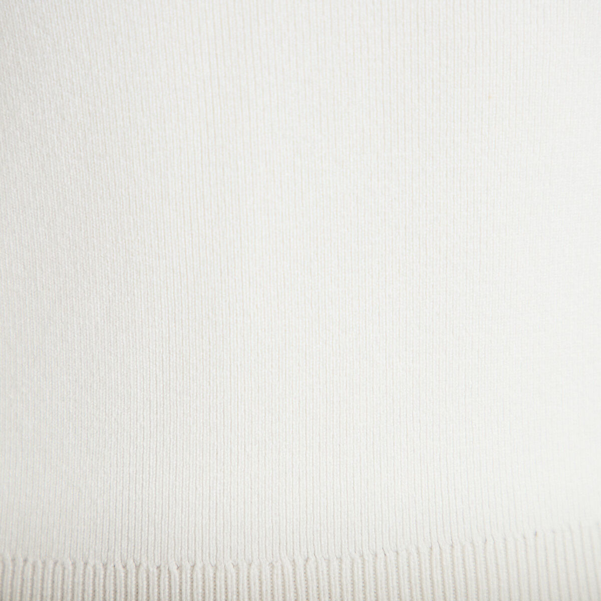 Polo ajust&eacute; manches courtes col chemise ecru femme