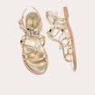 Sandales plates couleur or femme
