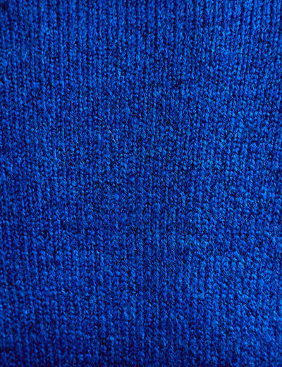 Pull manches longues bleu electrique femme