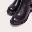 Bottines brides anneaux noir femme