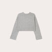 Pull cropped manches longues gris foncé femme