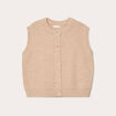 Gilet sans manches beige femme
