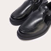 Derbies denim noir enduit femme