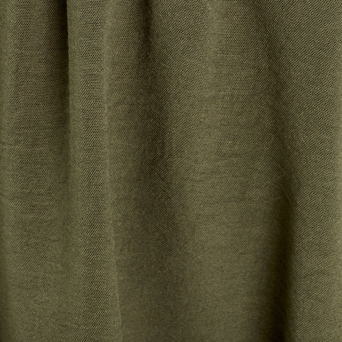 Robe évasée avec volants vert kaki femme