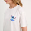 T-shirt oversize Stitch blanc femme