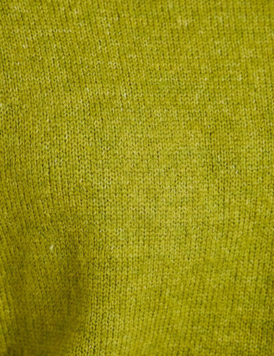 Pull manches longues vert fonc&eacute; femme