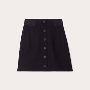 jupe droite boutonnee noir femme Jupe droite boutonnée noir femme