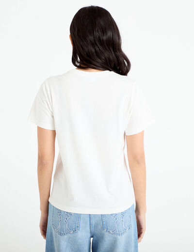 T-shirt col rond Bridgerton ecru femme